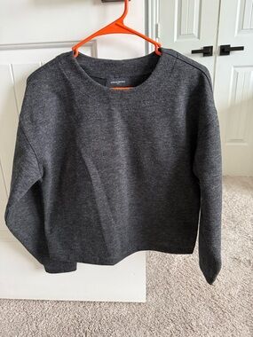 Banana Republic Heather Charcoal Crewneck Sweater